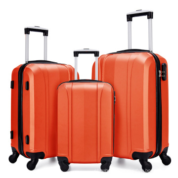 Custom abs hand trolley hard shell travelling suitcase